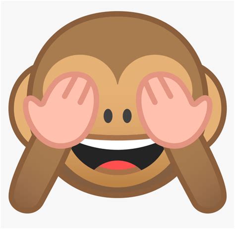 See No Evil Monkey Icon Monkey Eyes Closed Emoji Hd Png Download