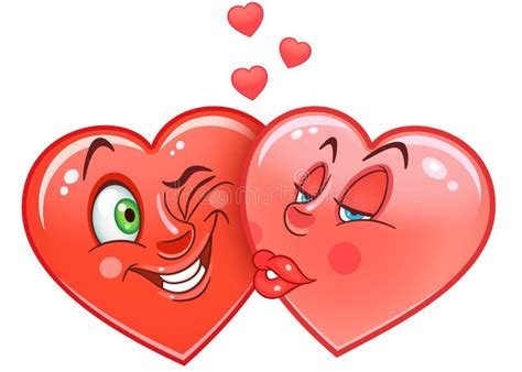 Emoticon Smiley Emoji Dei Cuori Illustrazione Vettoriale