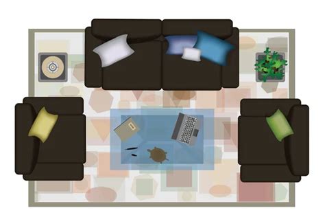 Sofa top view Vector Art Stock Images | Depositphotos