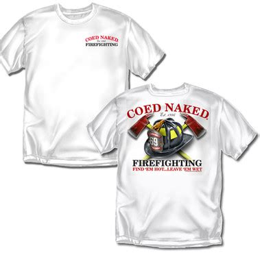 Naked Fire Fighter Co Ed Australian Silver Axe