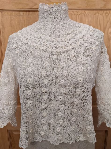 Edwardian Irish Crochet Lace Blouse Gem