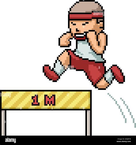 Pixel Art Of Man Run Jump Stock Vector Image And Art Alamy