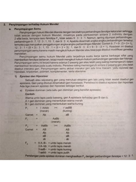 Penyimpangan Semu Hukum Mendel Pdf Pdf