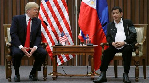 Trump Duterte Us President Hails Great Relationship Bbc News