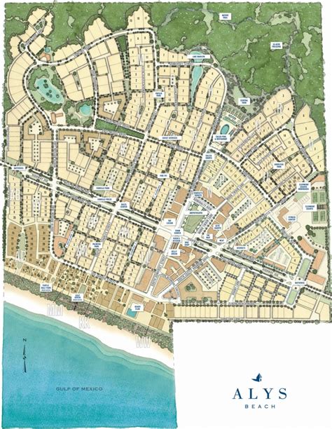 alys beach florida map printable maps beach map