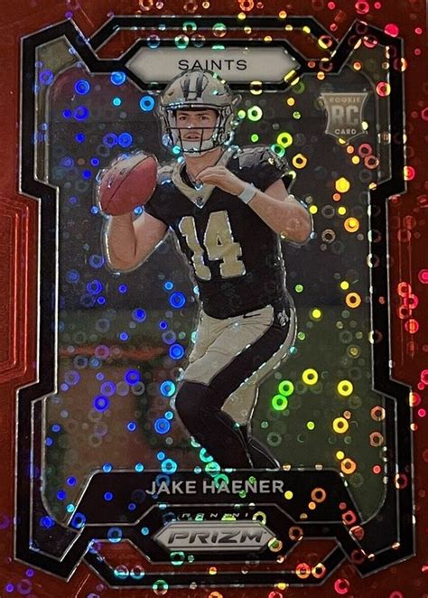 Jake Haener 2023 Prizm No Huddle Red 374 Price Guide Sports Card