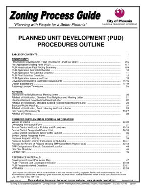 Fillable Online Phoenix PLANNED UNIT DEVELOPMENT PUD PROCEDURES