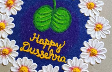 26 Easy Dussehra Rangoli Ideas with flowers • India Gardening