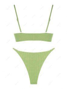 ZAFUL Ribbed O Ring String Bikini Swimsuit In PISTACHIO GREEN ZAFUL 2024