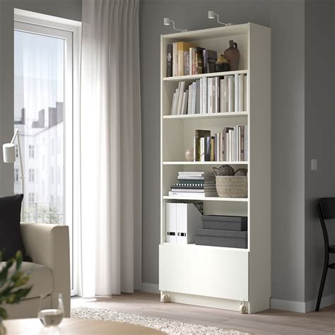 BILLY Regal mit Schublade, weiß, 80x30x202 cm - IKEA Österreich