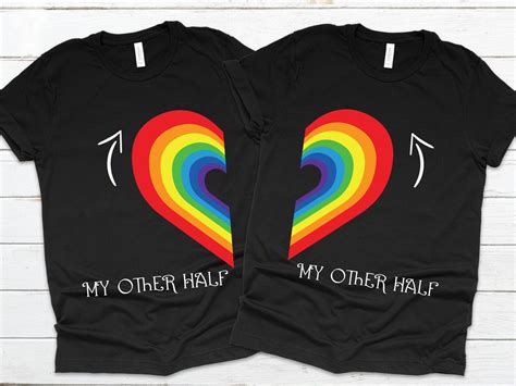 LGBT Couple Shirt Lesbian Couple Matching Shirt My Other Half Etsy