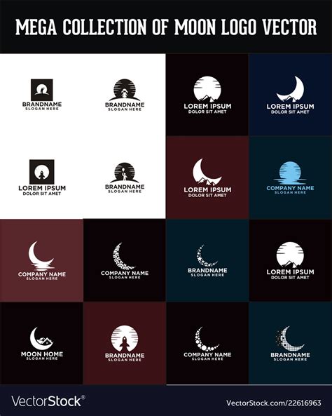 Moon Logo Design Royalty Free Vector Image Vectorstock