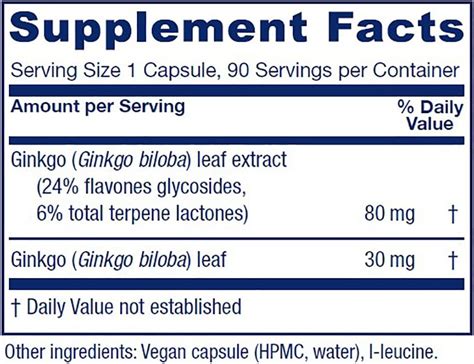 Vitanica El extracto de ginkgo biloba apoya la circulación y la salud