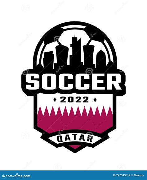 Football Championship Spot Logo Qatar 2022 Vector Illustration