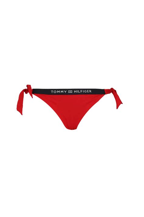 Dół od bikini CHEEKY Tommy Hilfiger Swimwear Czerwony Gomez pl