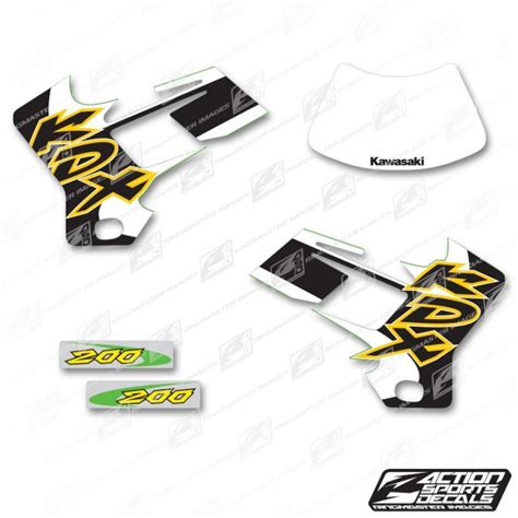 Kawasaki KDX200 2001 OEM Replica Stickers Action Sports Decals