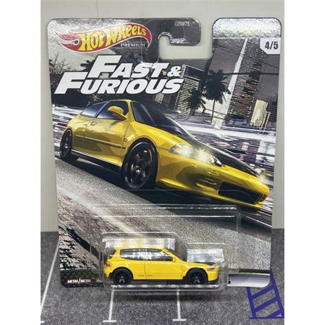 全新未拆 風火輪 hot wheels 玩命關頭 fast furious 本田 honda civic eg 膠胎 蝦皮購物