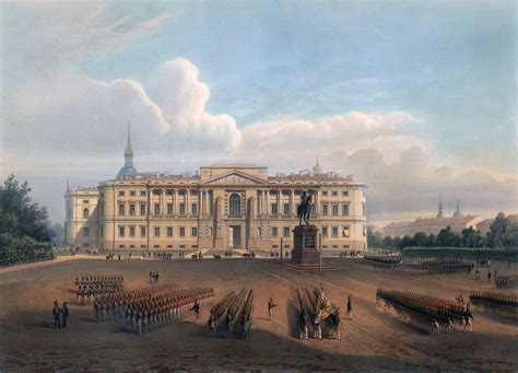 Михайловский замок в 1850-х годах | Petersburg, Cathedral architecture ...