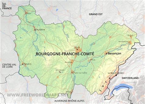 Bourgogne-Franche-Comté Map