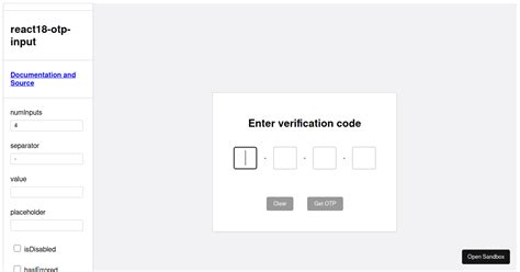 React18 Otp Input Demo Codesandbox