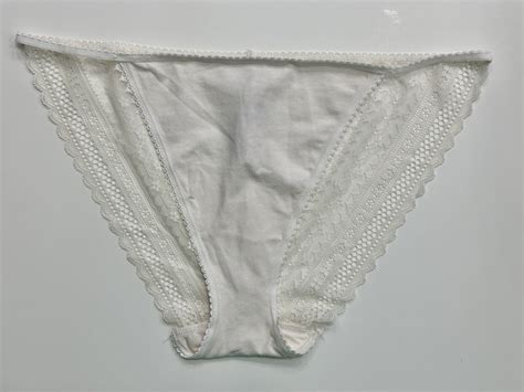 NWT Victorias Secret Vintage String Bikini Panties XL Cream Lace RARE EBay