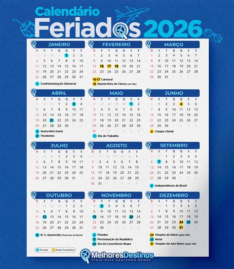Calendario Feriados 2026 Sp - Calendario 2026 com feriados São Paulo | Calendário 2025
