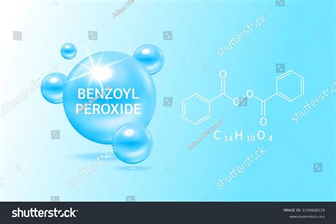 Benzoyl Peroxide Blue And Structure Vitamin Royalty Free Stock Vector 2150608129