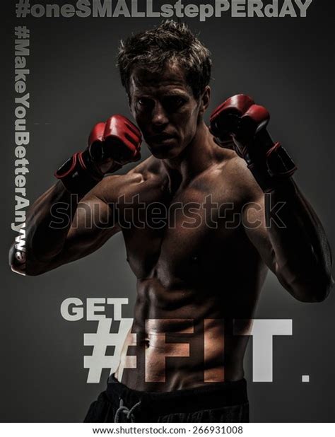 Fighter Naked Torso Isolated On Grey Stock Photo 266931008 Shutterstock