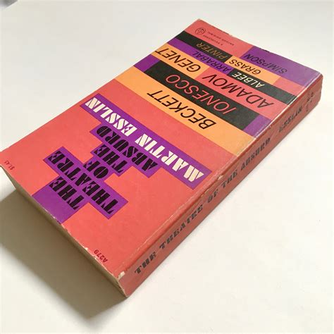 The Theatre Of The Absurd Martin Esslin Beckett Ionesco Etsy