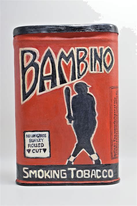 Bambino Smoking Tobacco Tin Babe Ruth Restored Hand Painted