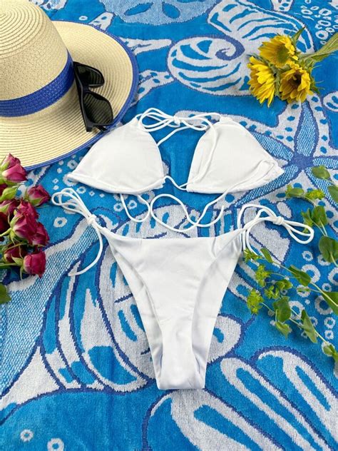 New Sexy Mini Bikini Shiny Women Brazilian G String Set Thong Swimwear Swimsuits Ebay