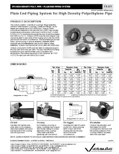 Victaulic Couplings | Flange Adapters | HDPE Couplings | HDPE ...