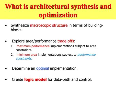 PPT - Architectural and System Synthesis PowerPoint Presentation, free ...