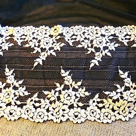 Wacoal Intimates Sleepwear Wacoal Black Sheer Slip Lingerie With White Lace Stitching