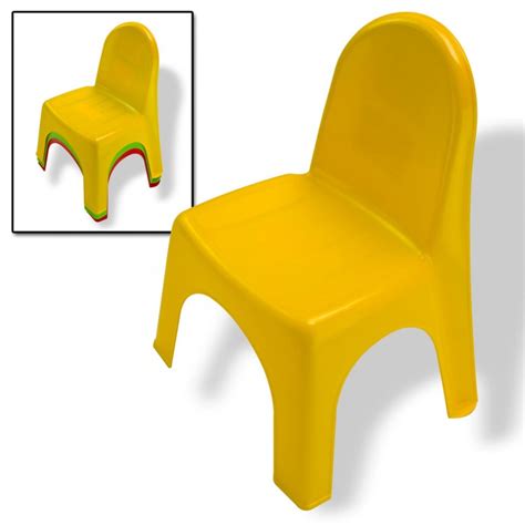 Chaise Pour Enfants En Pvc Jaune Plein Air Camping