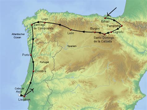 StepMap Höhepunkte der Iberischen Halbinsel Landkarte für Spanien