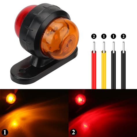 pcs car truck side light led small  light   color truck bus