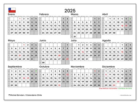 Calendario 2025 Con Festivos Chile - Abbie Annette
