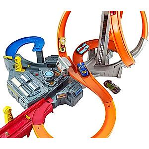 Hot Wheels Spin Storm Track Set Motorized Racing Fun