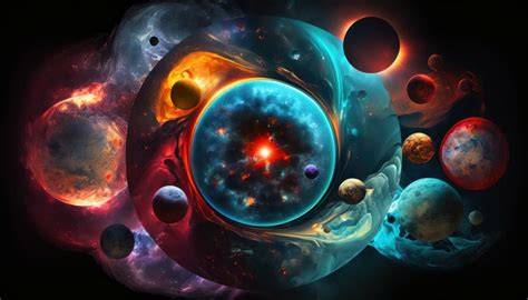 Картинка: ai art, Иллюстрация, туманность, пространство, Вселенная, Планета