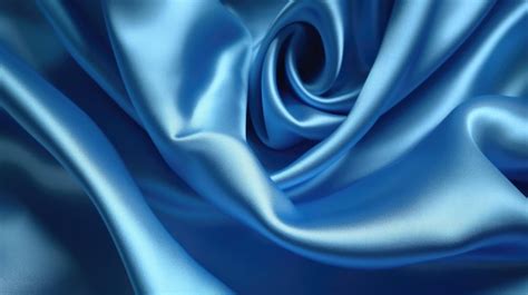 Premium Ai Image Blue Silk In A Spiral