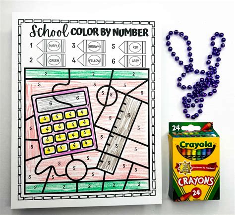 Back To School Color By Number