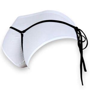 1021 Spandex Micro Thong Bikini Bottom With Adjustable Side Ties Shbikini Extreme String