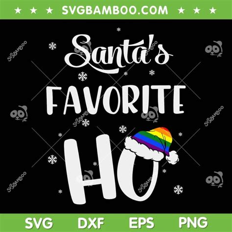 Lgbt Santa Favorite Ho Svg Gay Christmas Rainbow Svg