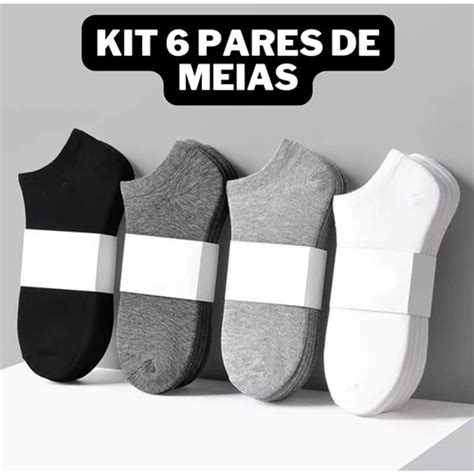 Kit 6 Pares Meia Soquete Cano Curto Jersu Indica Ofertas