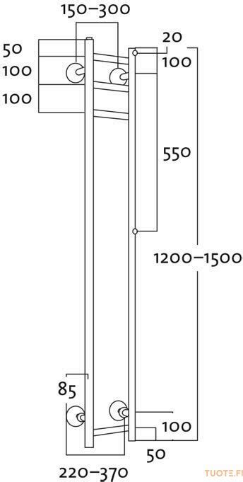 Rej Design Kuivausteline Vesikiertoinen Rej Duetto Bt Kromi