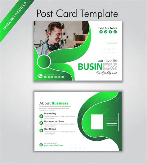 Premium Vector Minimal Business Post Card Design Template