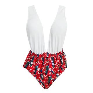 Dobre Damskie Seksowne Jednoczęściowe Bikini Głębokie Plunge Dekolt W