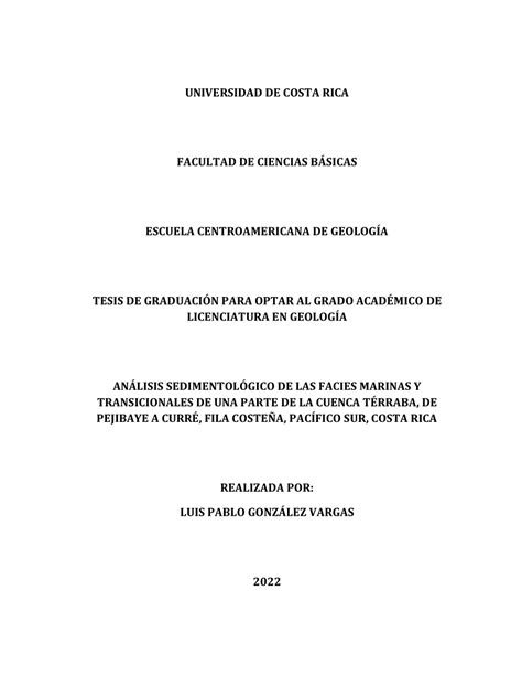 PDF ANÁLISIS SEDIMENTOLÓGICO DE LAS FACIES MARINAS Y TRANSICIONALES