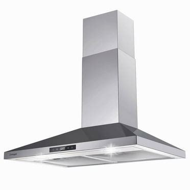 amzchef  stainless steel range hood insert  cfm  speed fan